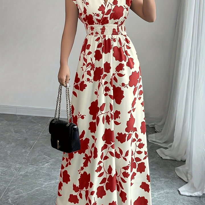 Delilah | Flydende Blomster Maxi Kjole