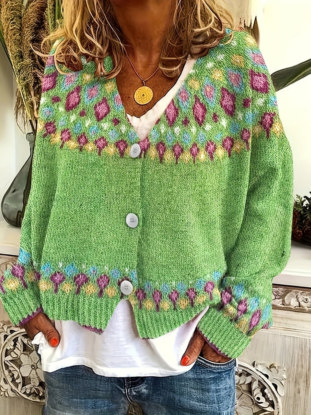 Esme | Nordisk Mønstret Cardigan