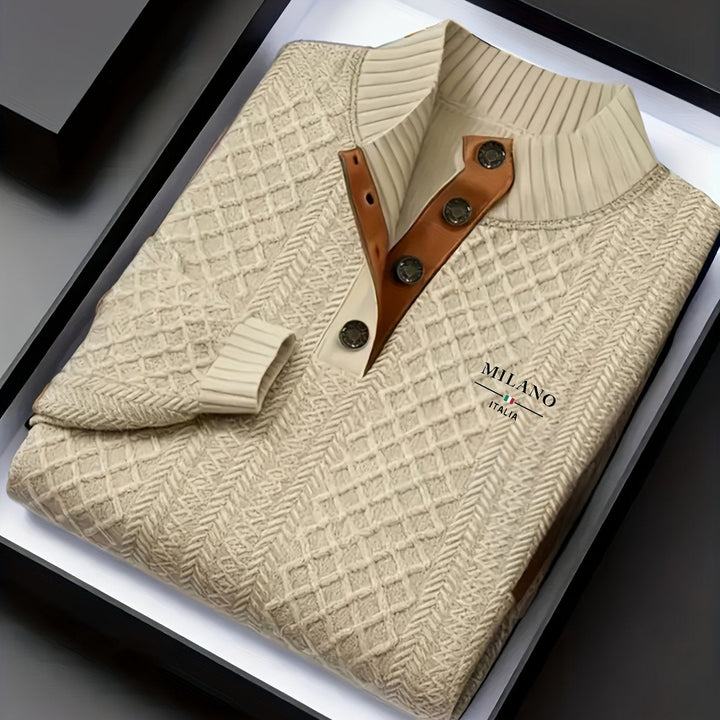 Lorenzo | Tekstureret Ståkrave Sweater