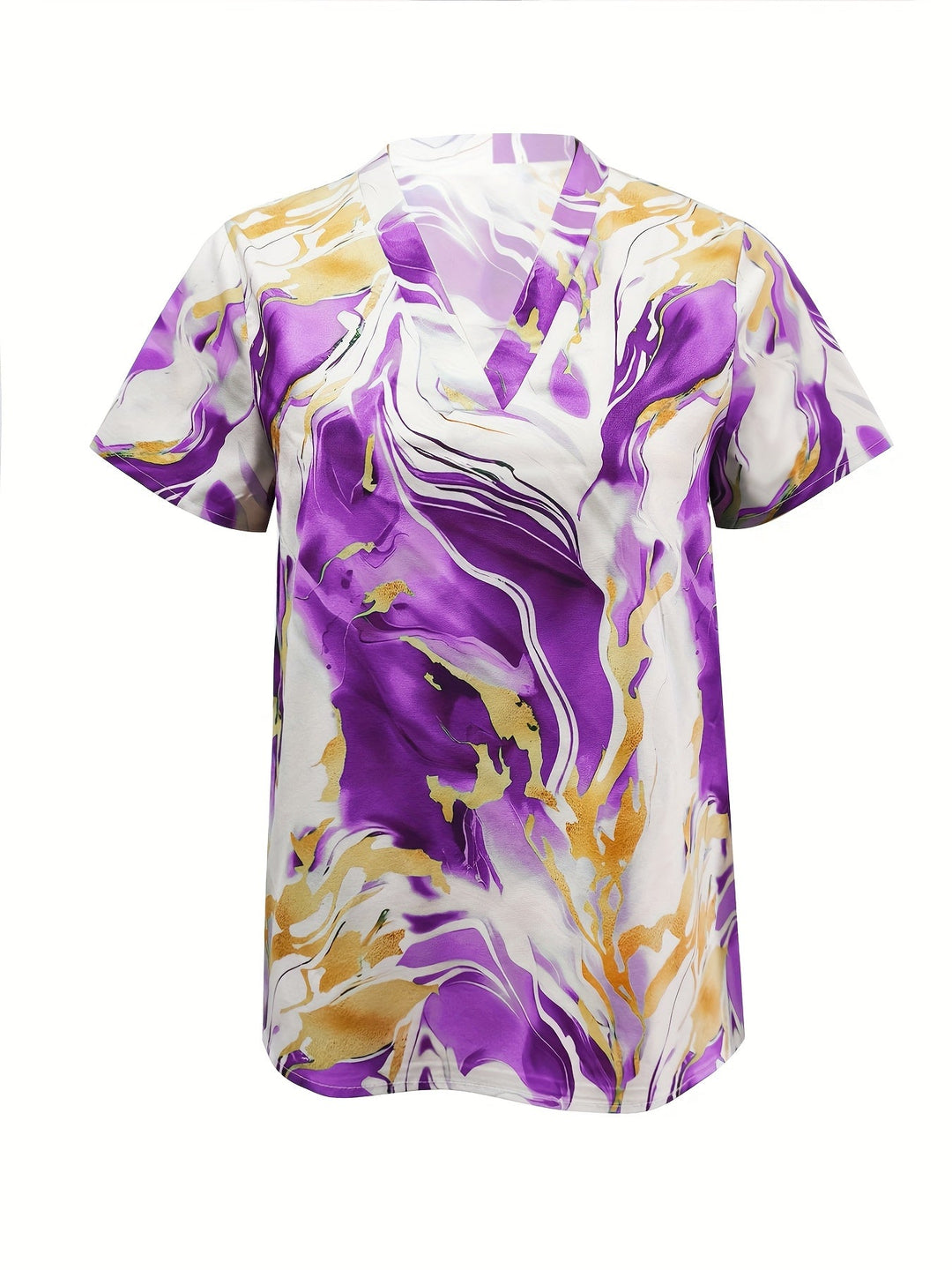 Joanna | Kunstnerisk Swirl-Print Bluse