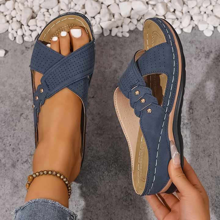 Charlotte | Premium Ortopædisk Vedge Sandal