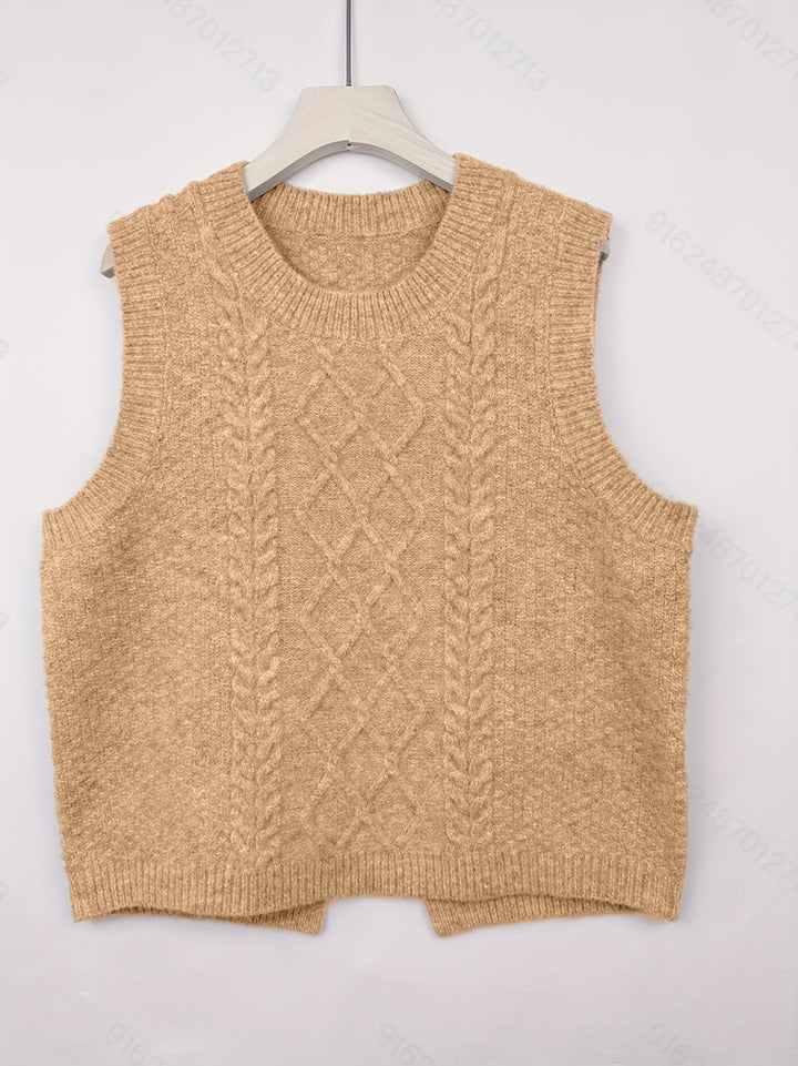 Brooke | Kabelstrikket Sweater Vest