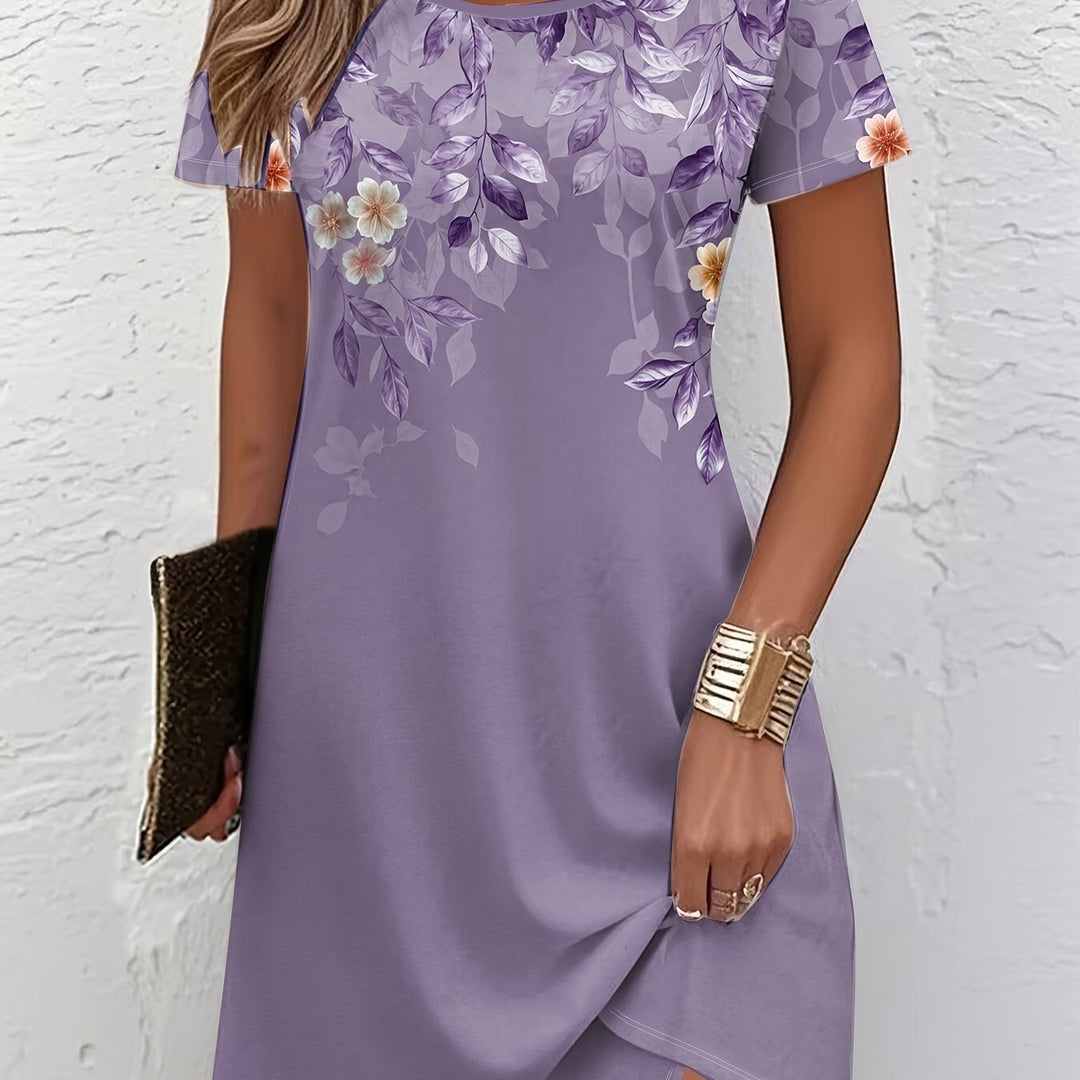 Marjorie | Graceful Floral A-Line Kjole