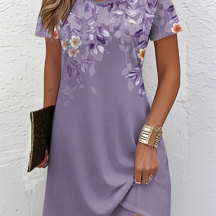 Marjorie | Graceful Floral A-Line Kjole