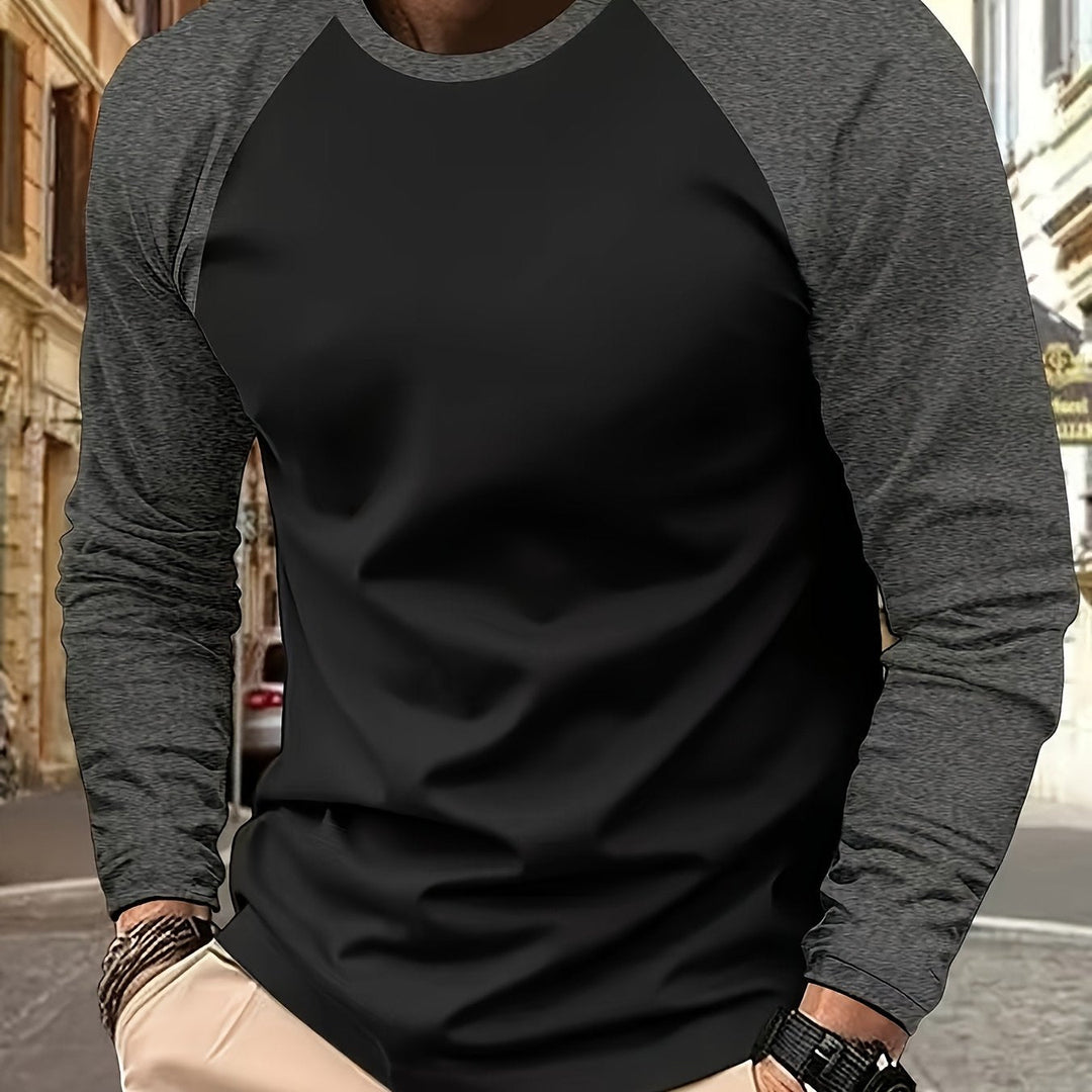 Trevor | To-farvet Raglan Langærmet Top