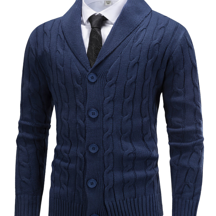 Walter | Cardigan med sjalskrave og kabelstrik