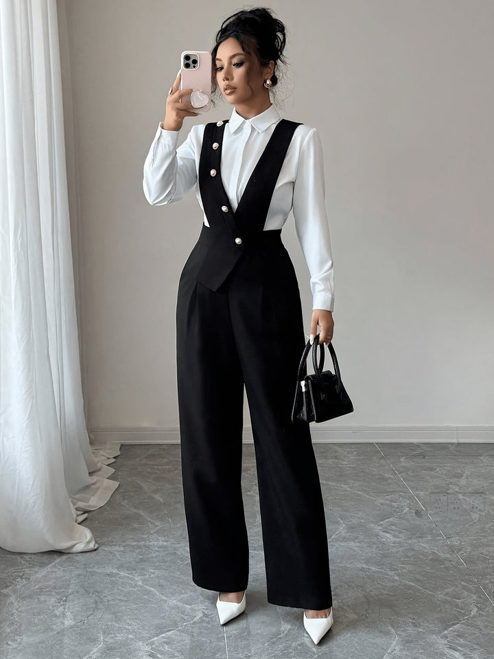 Coralie | Skræddersyet Jumpsuit med Bred Ben