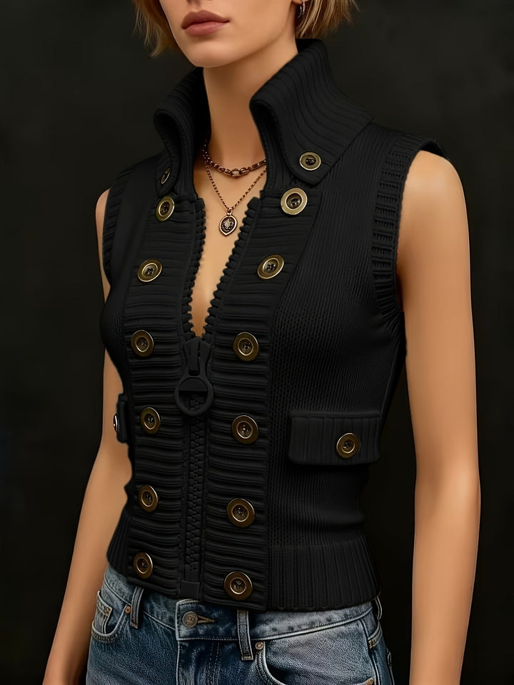 Tessa | Høj-krave Zip Vest