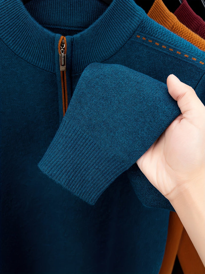 Nathan | Half-Zip Mock Neck Sweater