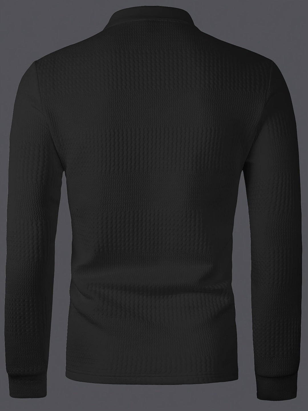 Fletcher | Tekstureret Langærmet Polo Shirt