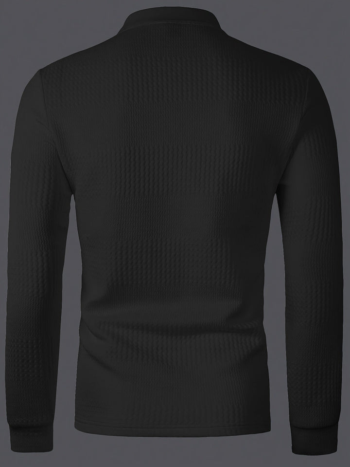 Fletcher | Tekstureret Langærmet Polo Shirt