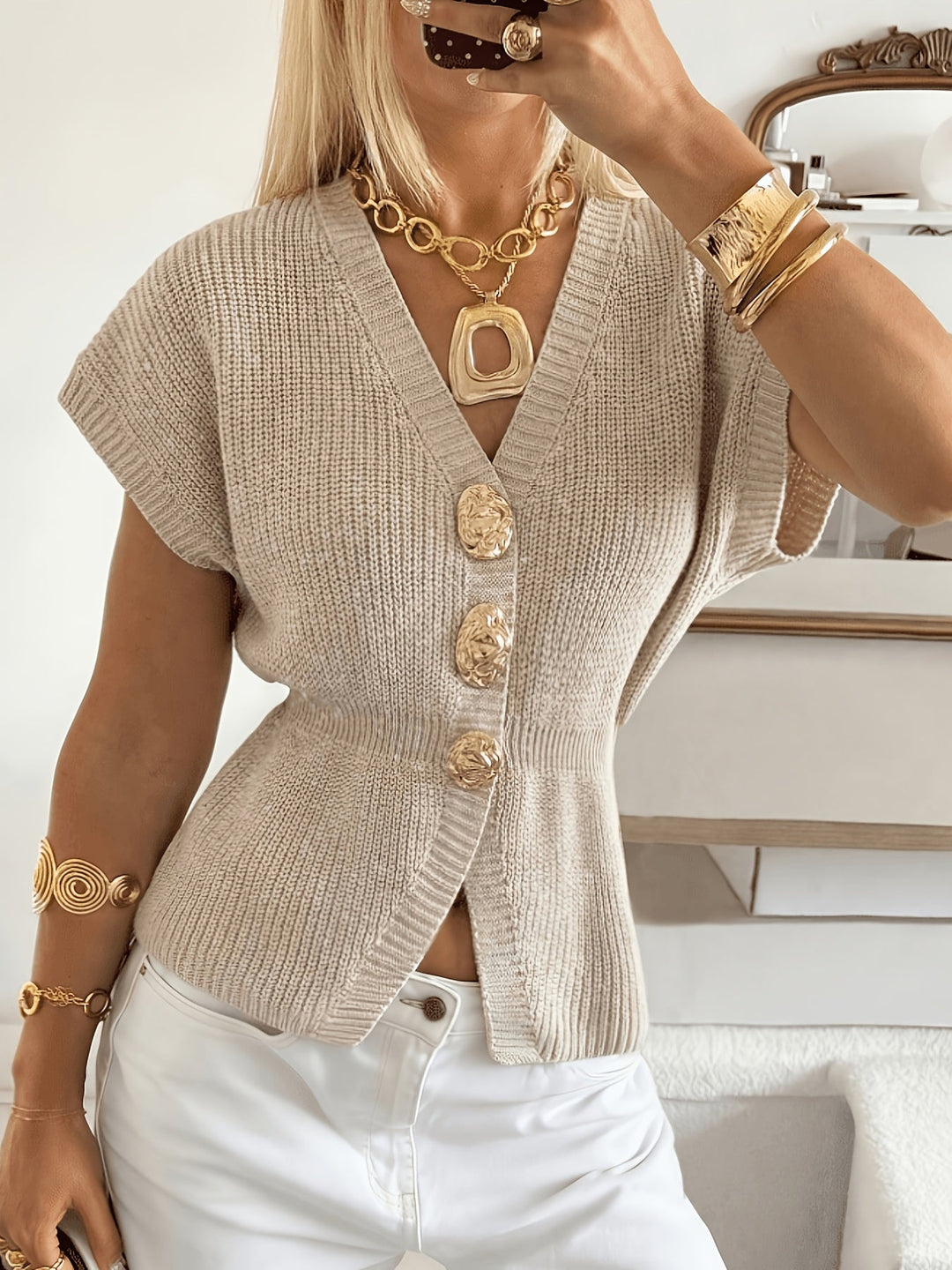 Adelaide | Raffineret Knappet Cardigan