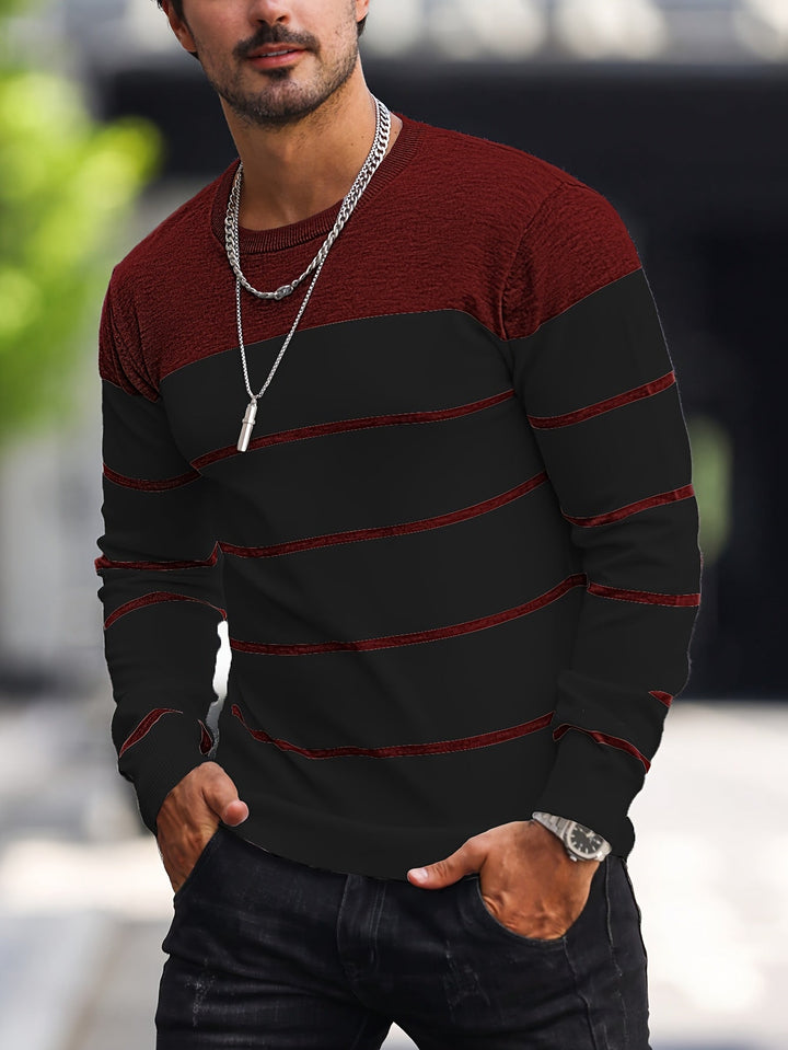 Henry | Stribet Crew Neck Sweater