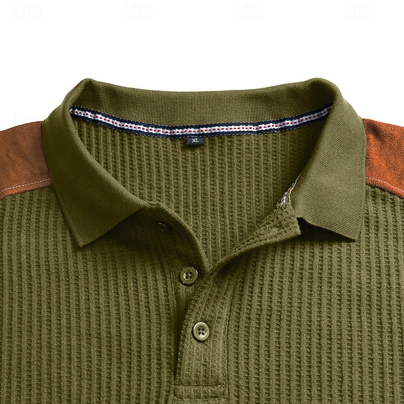 Bennett | Tekstureret Farveblok Polo T-shirt