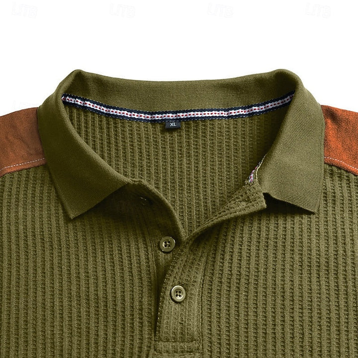 Bennett | Tekstureret Farveblok Polo T-shirt