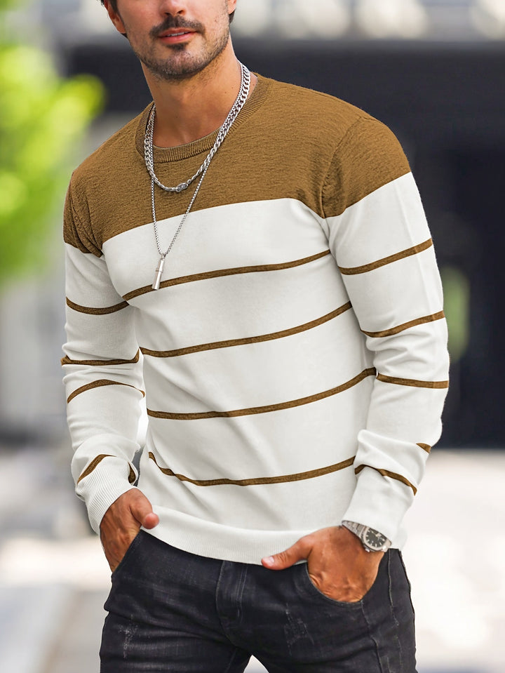 Henry | Stribet Crew Neck Sweater