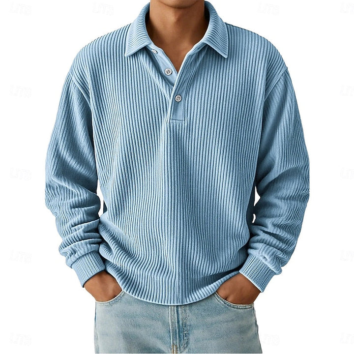 Wallace | Tekstureret Langærmet Polo Shirt