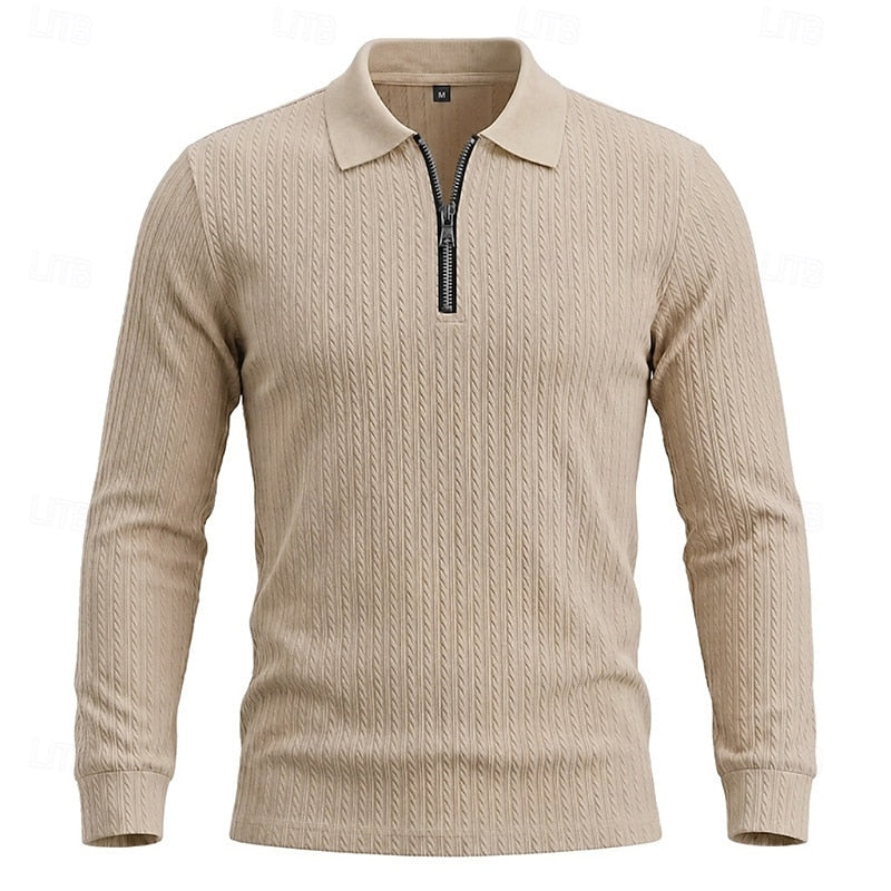 Rhett | Tekstureret Quarter-Zip Polo Shirt