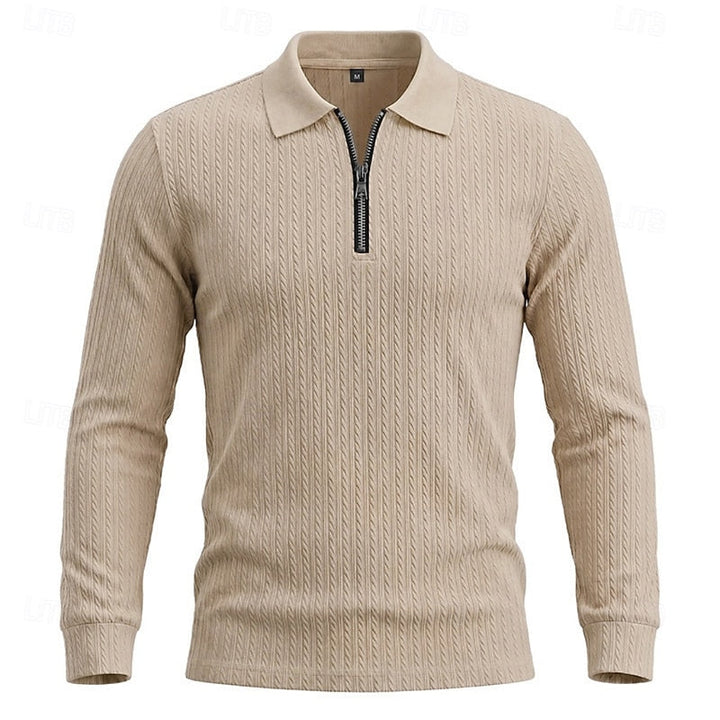 Rhett | Tekstureret Quarter-Zip Polo Shirt