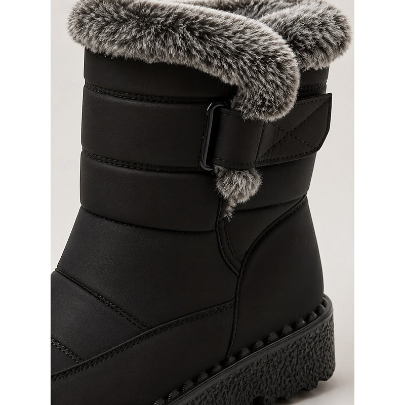 Greta | Cozy Fur-Trimmed Winter Snow Boots