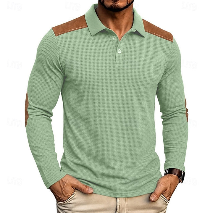 Bennett | Tekstureret Farveblok Polo T-shirt
