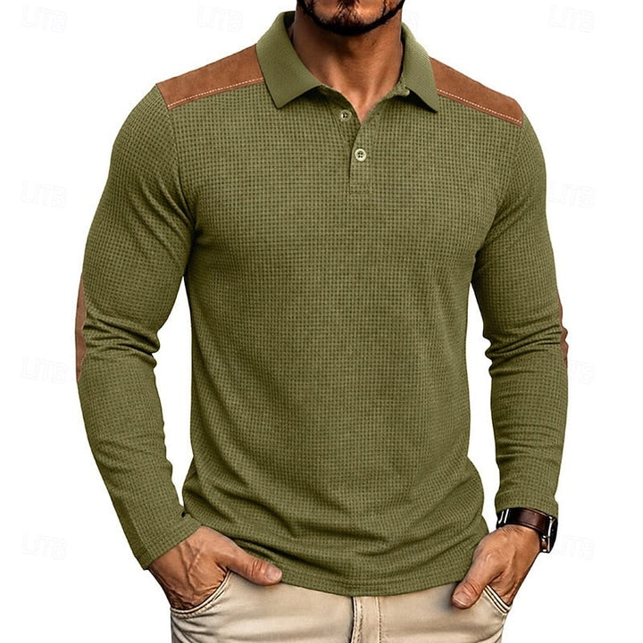 Bennett | Tekstureret Farveblok Polo T-shirt