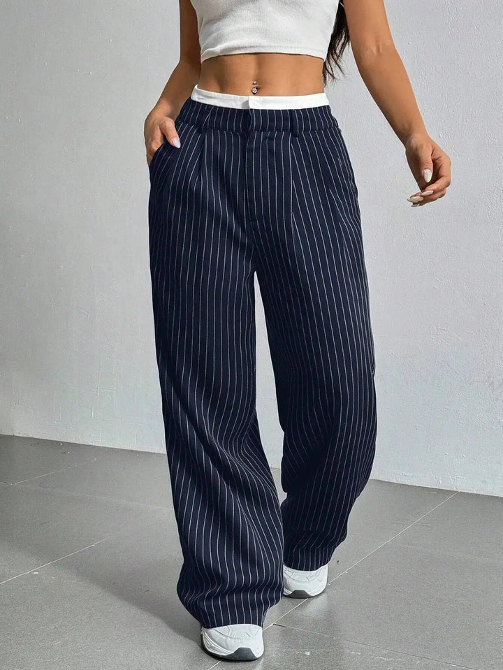 Grace | Casual Stribet Bred Bukser
