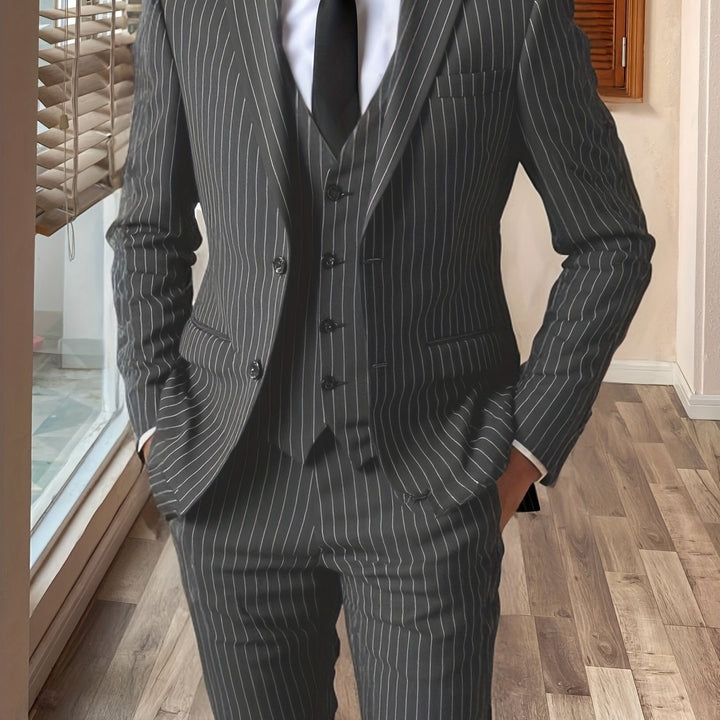 Sullivan | Pinstripe Tre-delt Jakkesæt