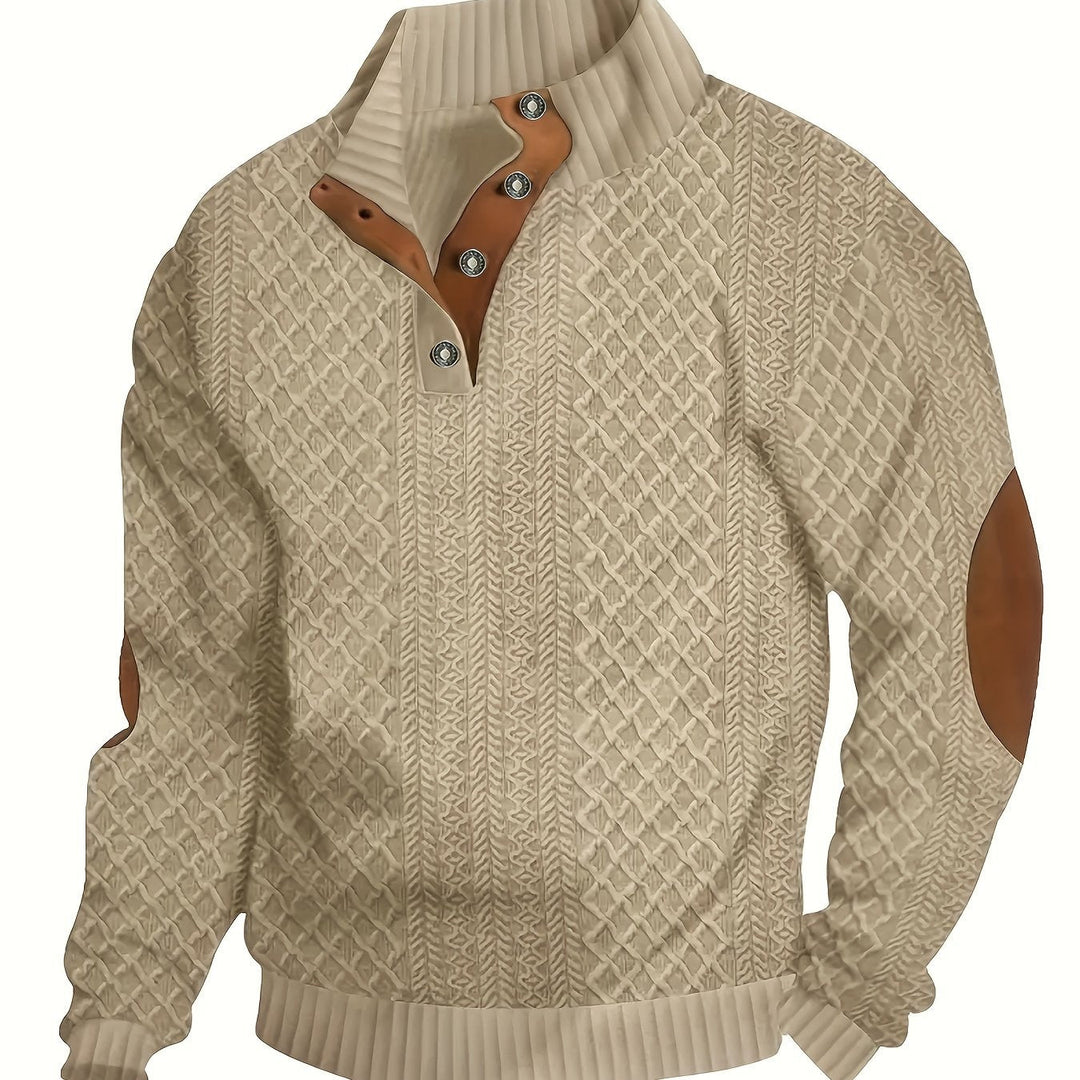 Ronan | Ståkrave Knap Henley Sweater