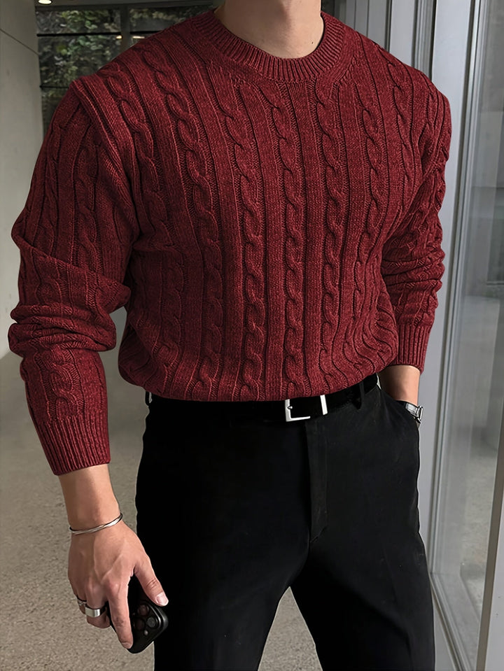 Jonas | Kabelstrikket Crew Neck Sweater