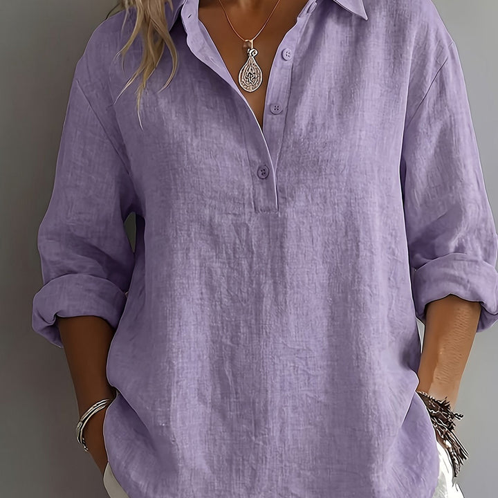 Freya | Afslappet Bluse med Krave