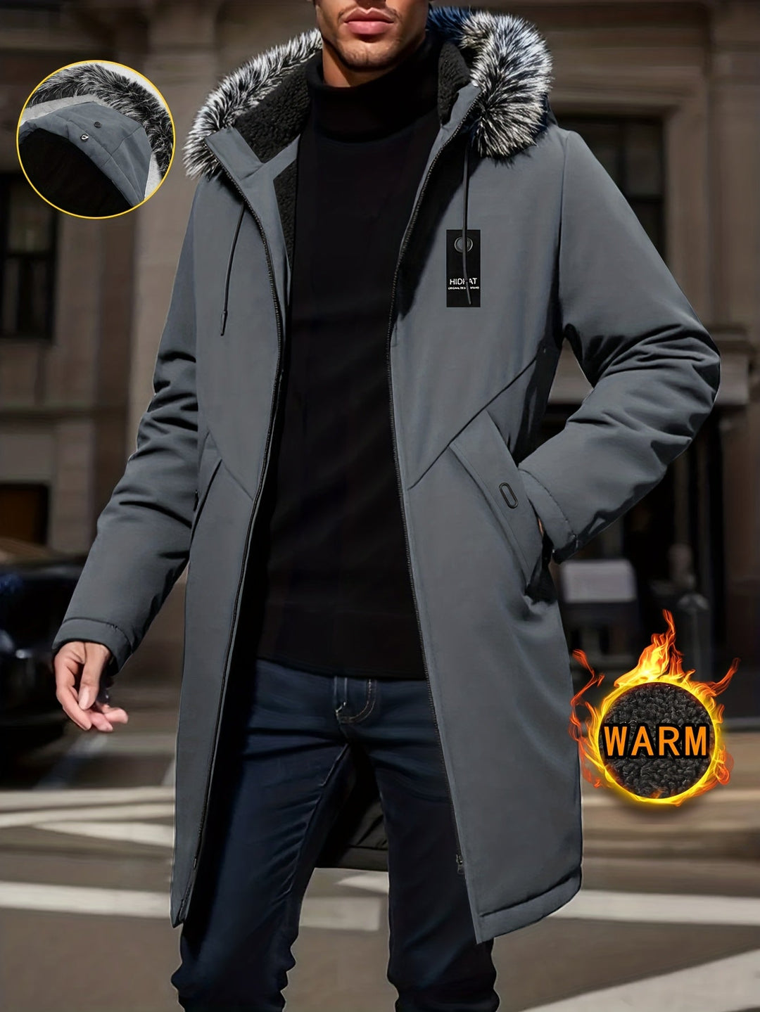 Lincoln | Hætte Mid-Length Parkajakke