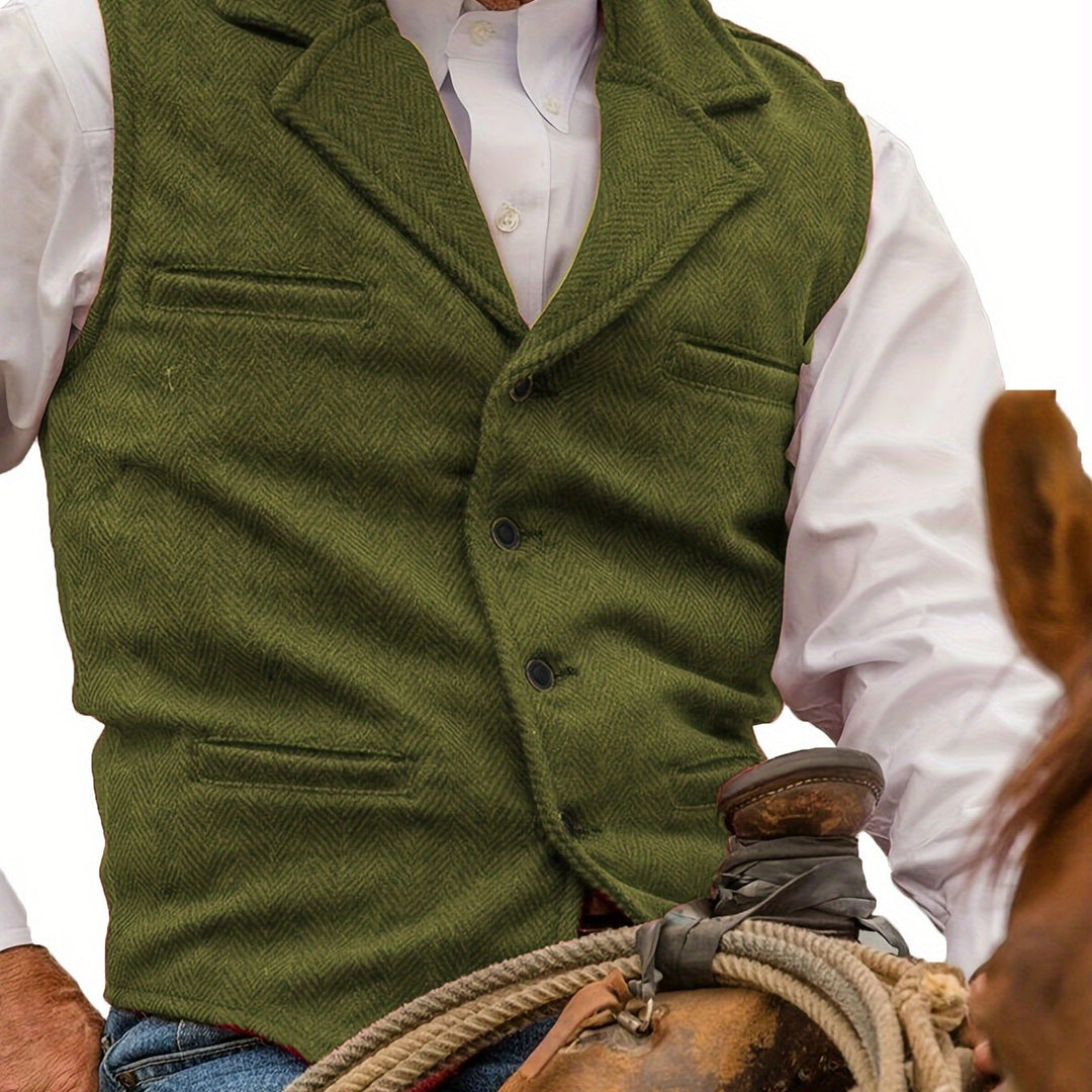 Colton | Heritage Herringbone Vest