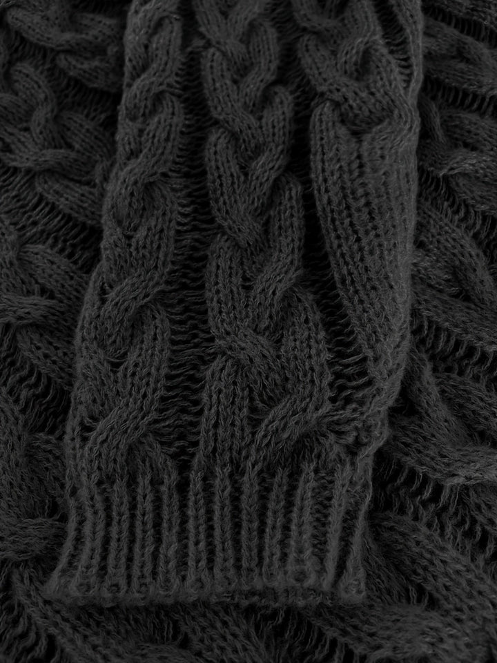 Florence | Afslappet Kabelstrik V-Hals Sweater
