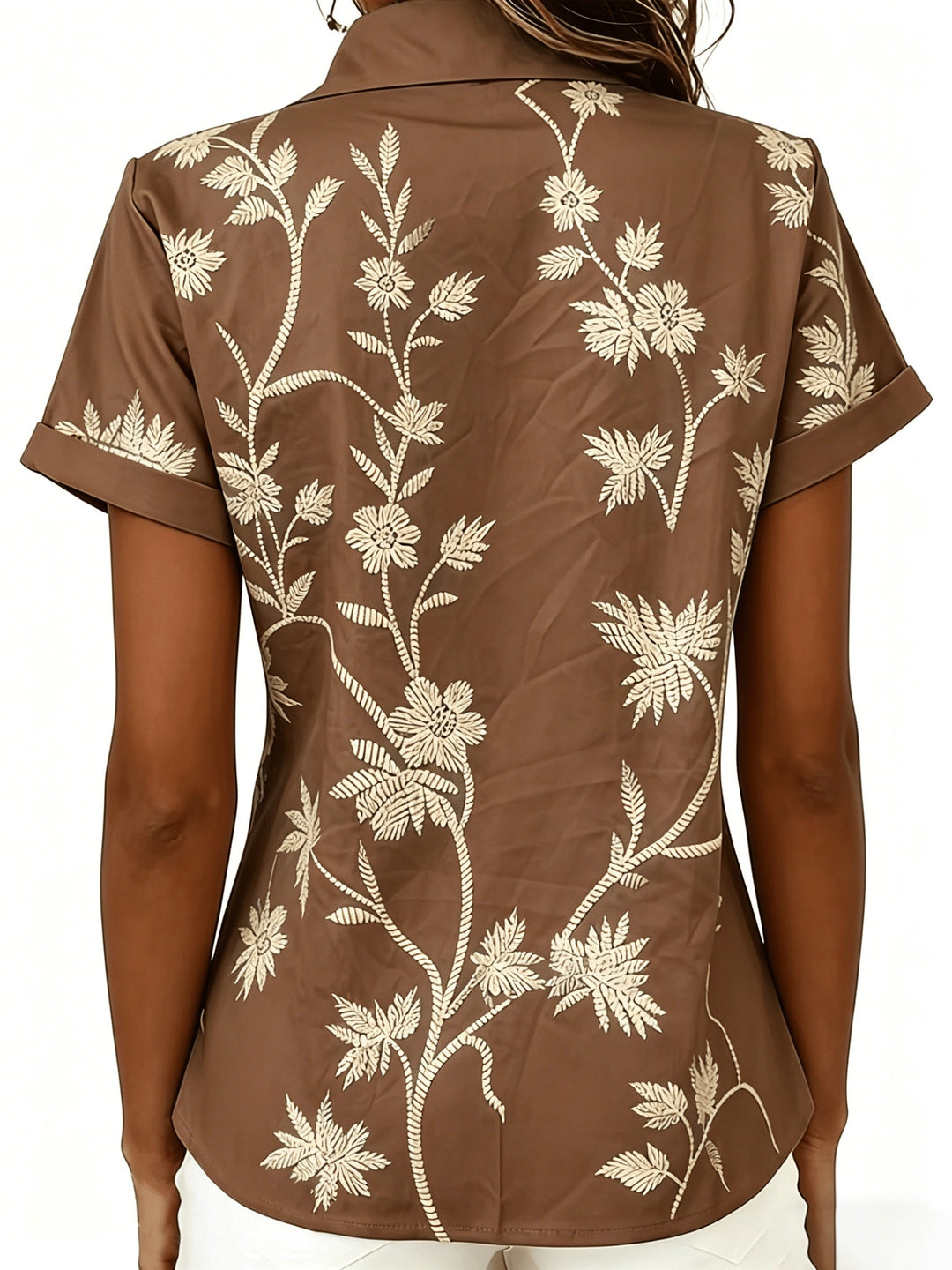 Regina | Botanisk Print Skjorte