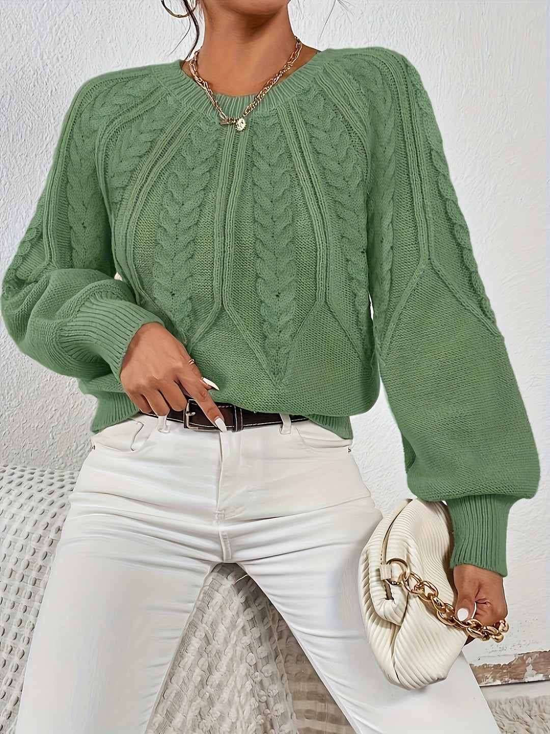 Eleanor | Afslappet Kabelstrik Sweater