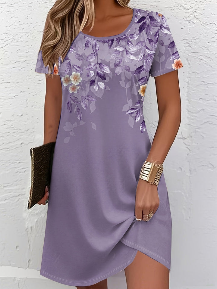 Marjorie | Graceful Floral A-Line Kjole