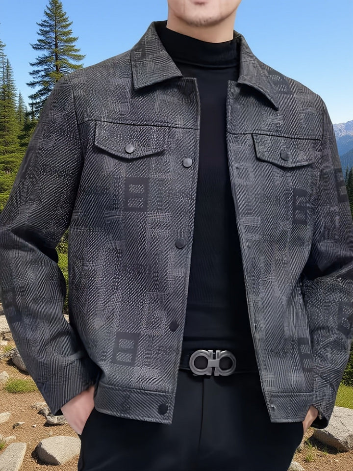 Fletcher | Mønstret Trucker Jakke