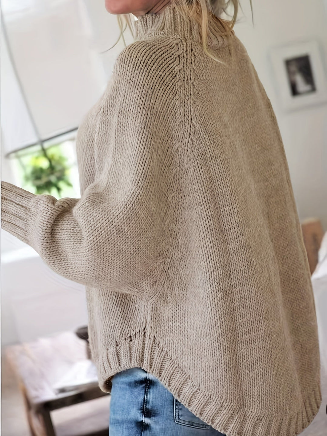 Corinne | Cozy Højhalset Kabelstrik Sweater