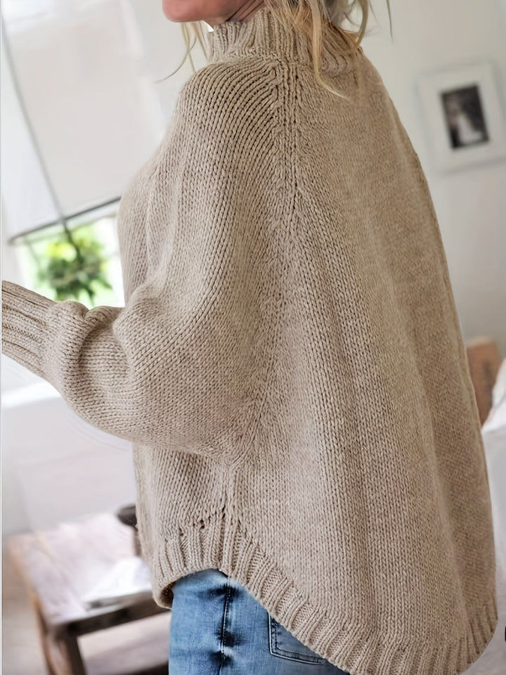 Corinne | Cozy Højhalset Kabelstrik Sweater