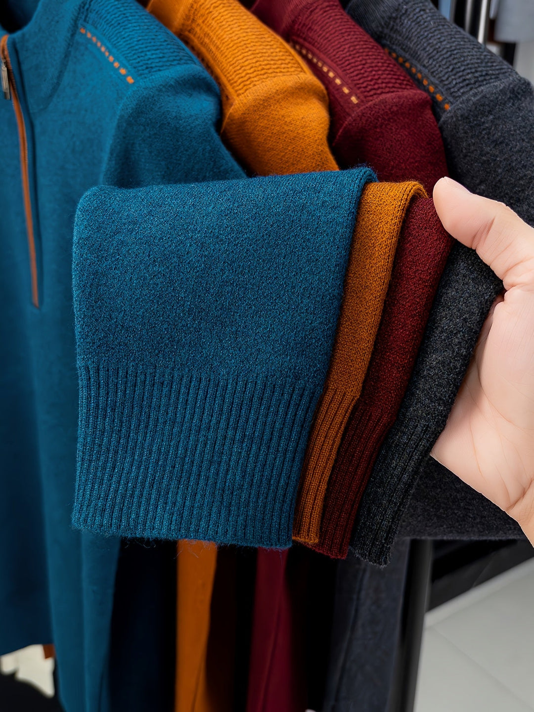 Nathan | Half-Zip Mock Neck Sweater