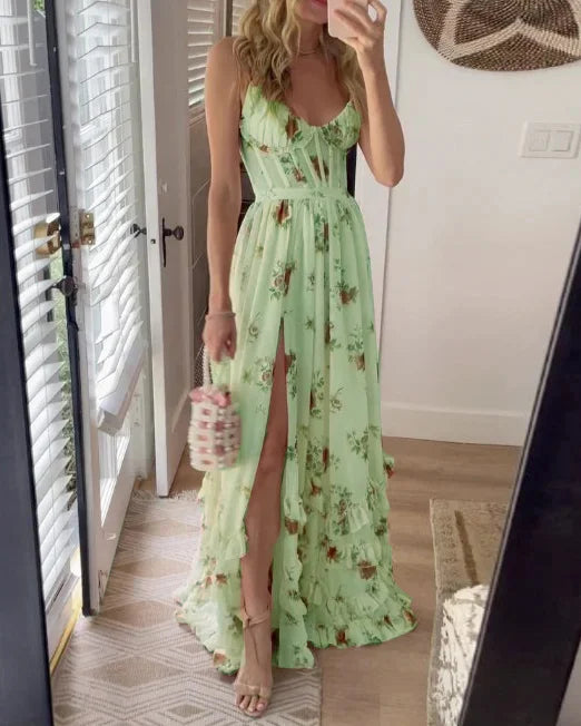 Zoey | Elegant Blomsterærmeløs Kjole