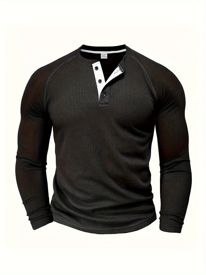 Graham | Klassisk Button Henley Skjorte