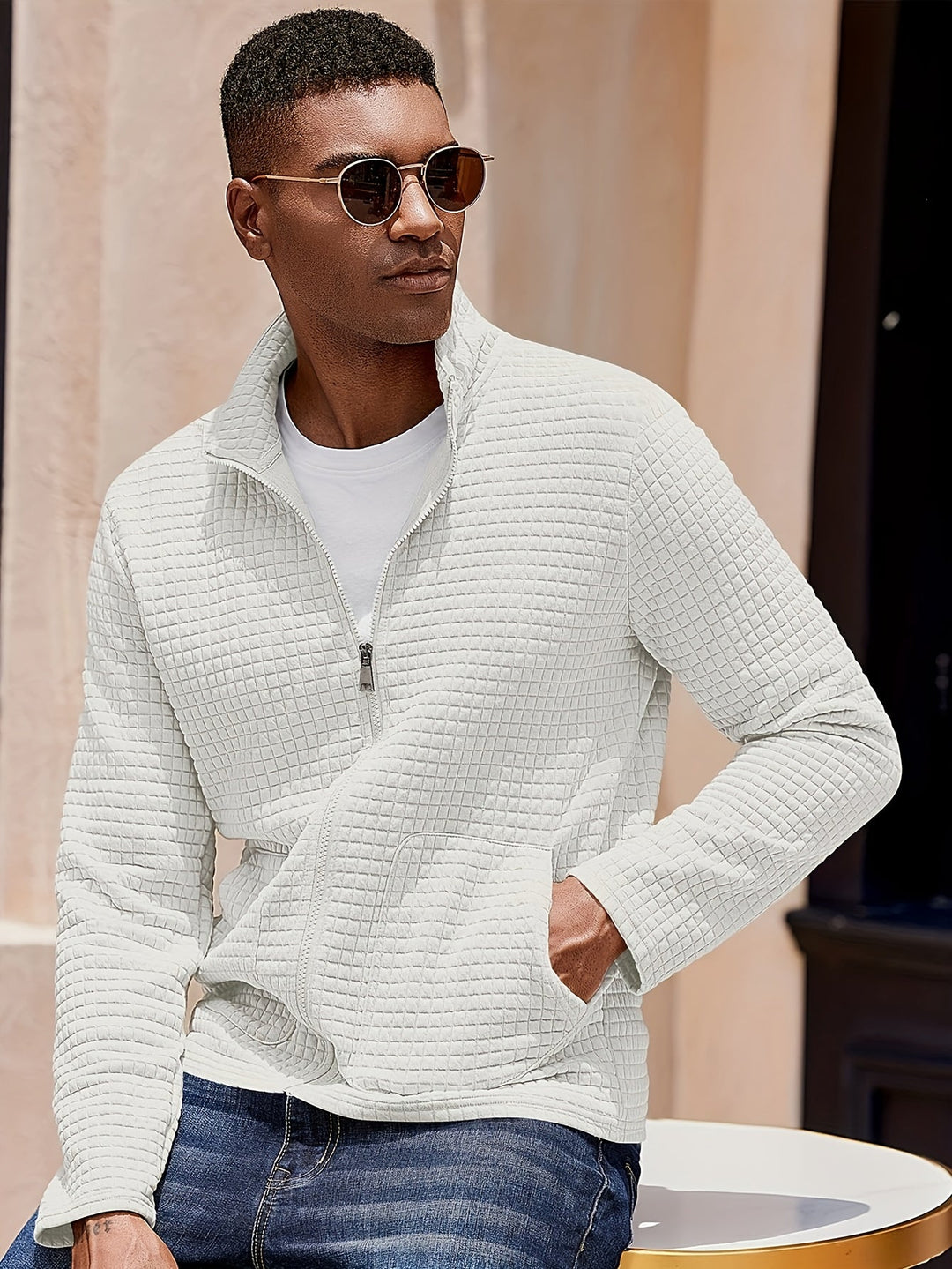 Hugo | Tekstureret Zip-Up Jakke