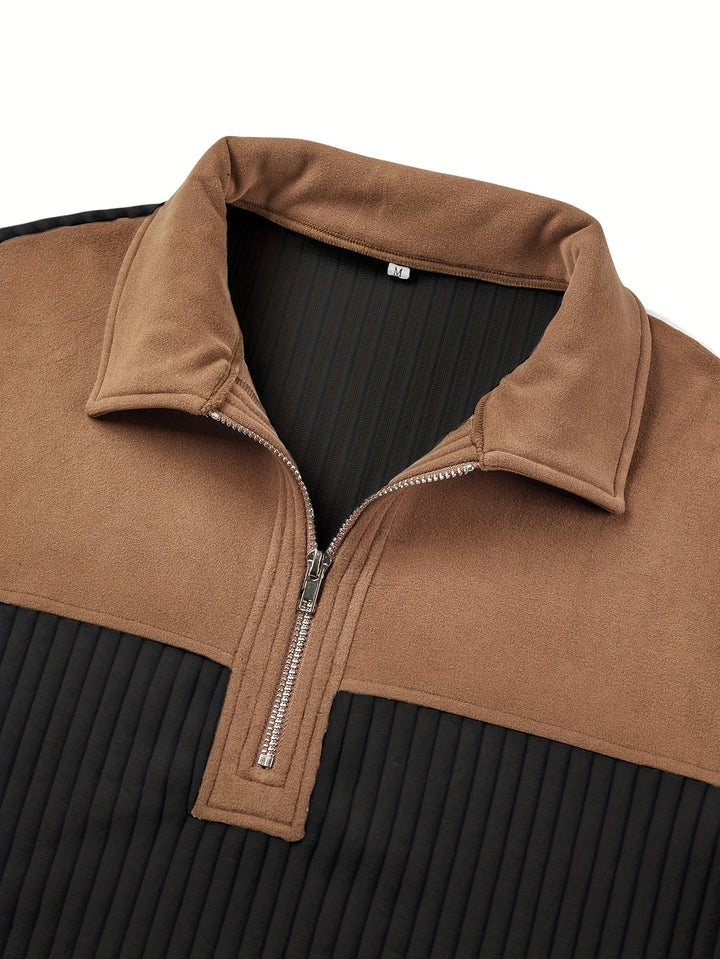 Roland | To-farvet Quarter-Zip Pullover