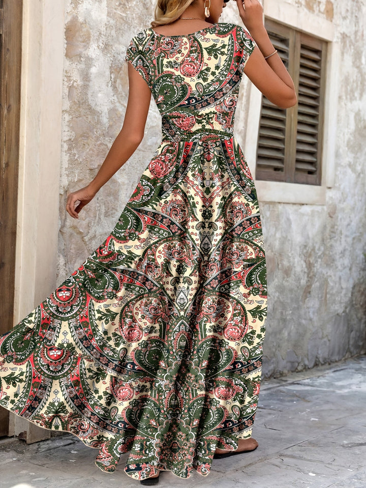 Roberta | Bohemian Paisley Maxi Kjole