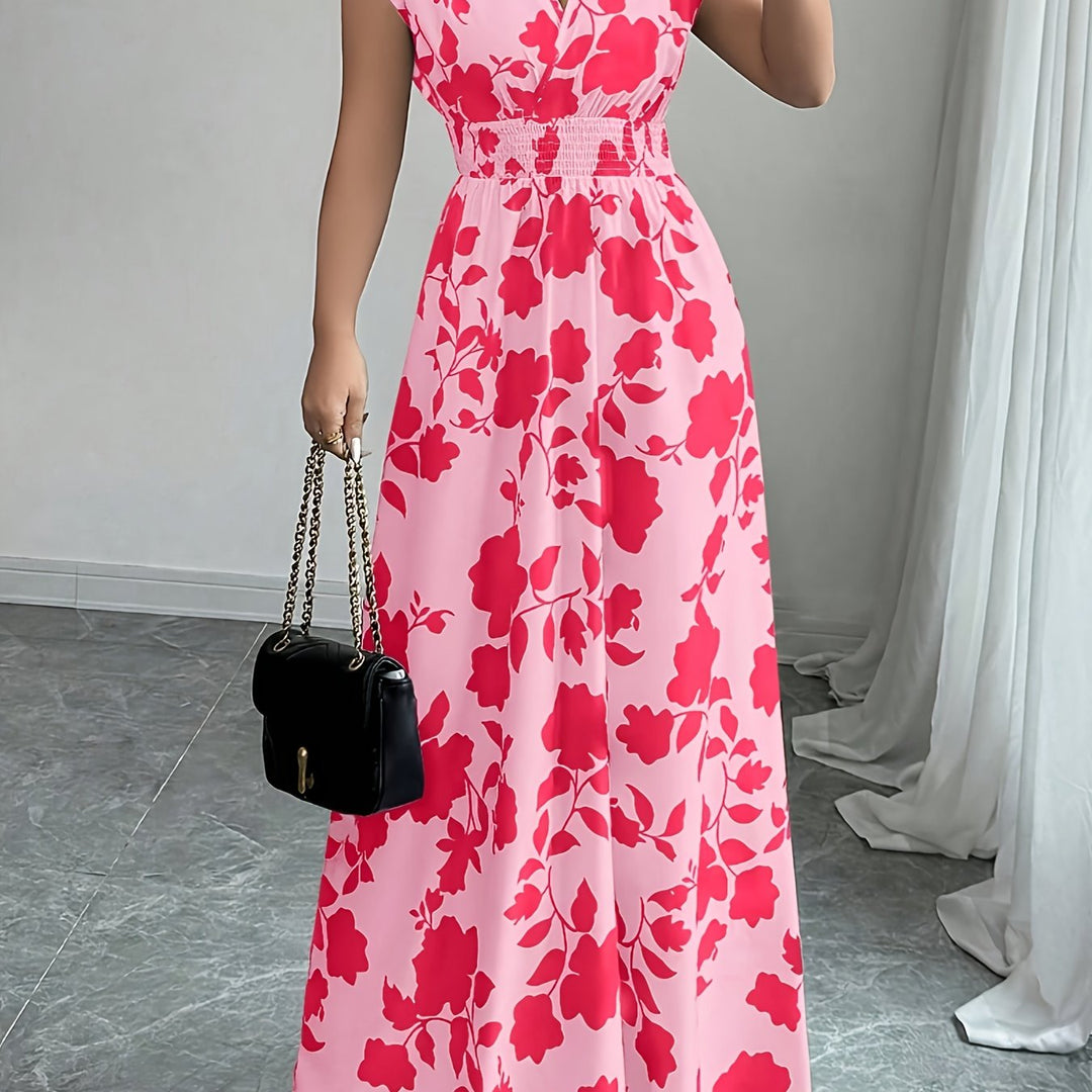 Delilah | Flydende Blomster Maxi Kjole