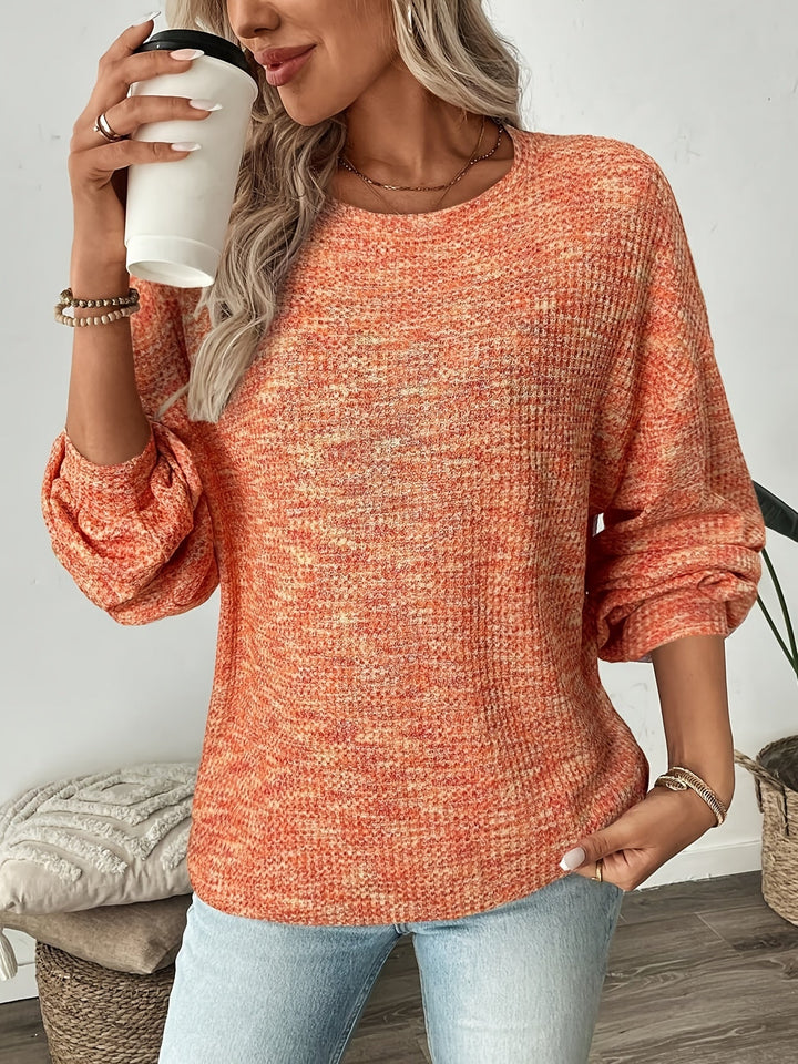 Katrina | Afslappet Vaffelstrikket Sweater