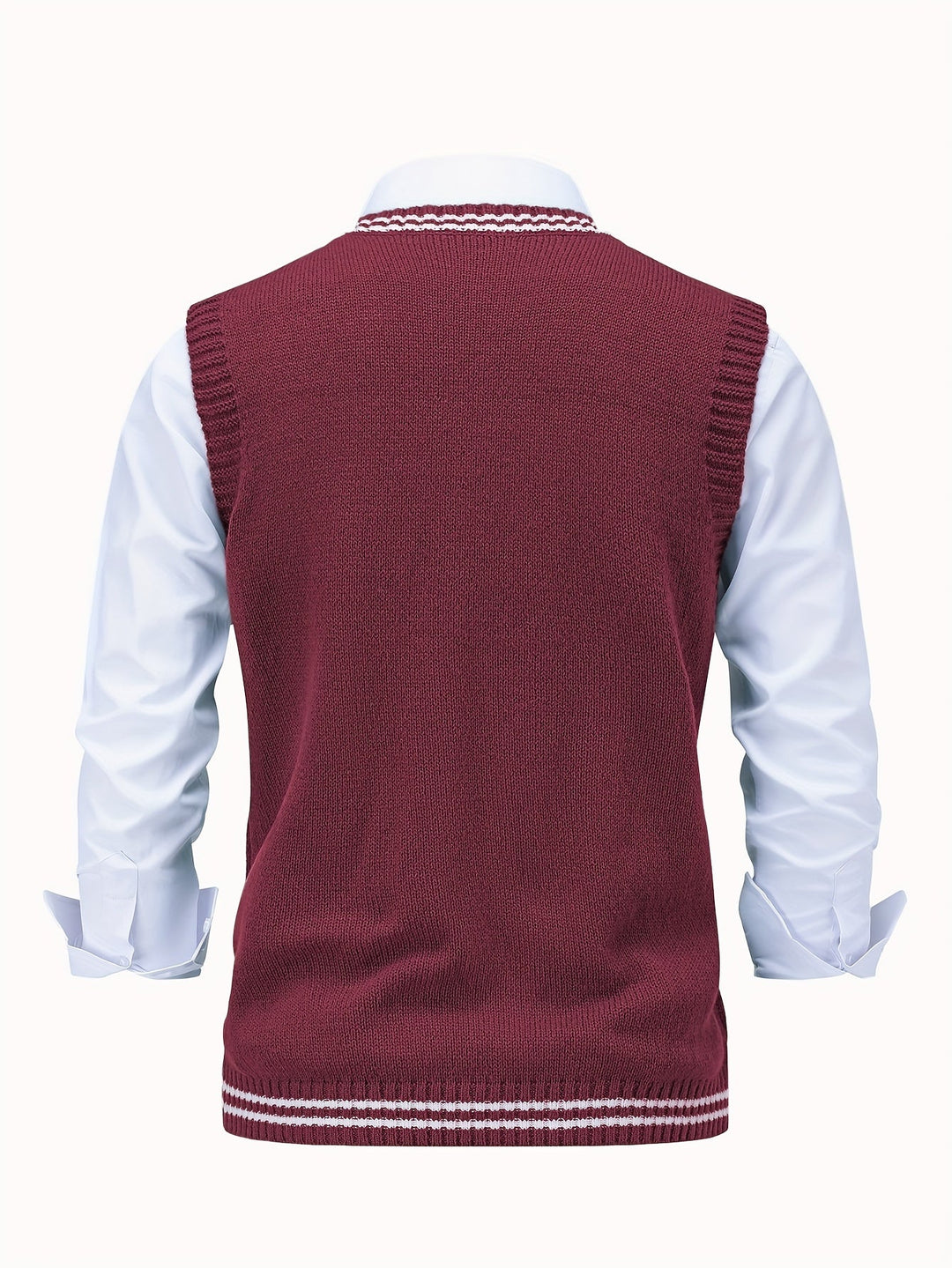 Gideon | Kabelstrikket V-hals Sweater Vest