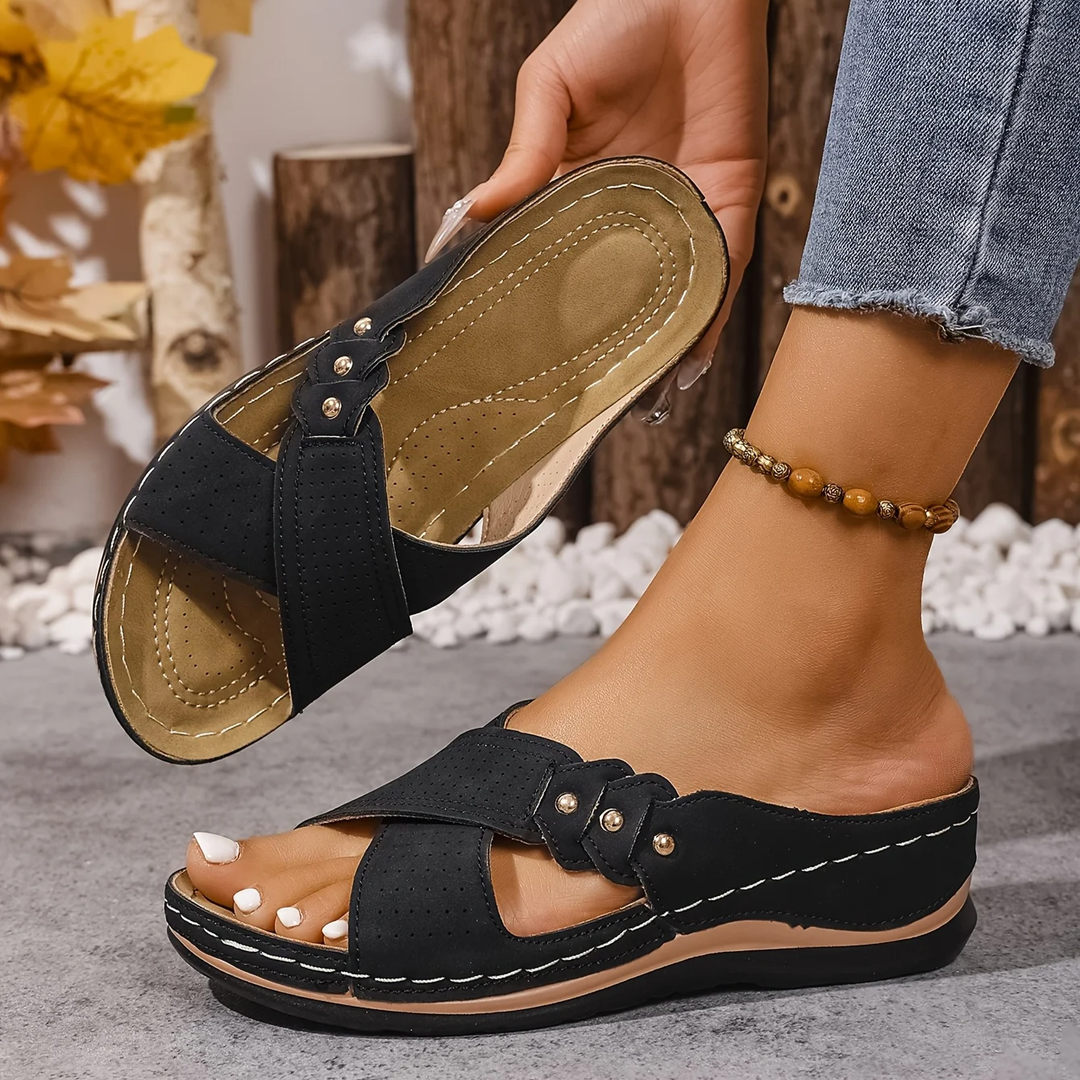 Charlotte | Premium Ortopædisk Vedge Sandal